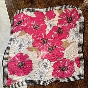 Max Studio Statement Floral Scarf | Sheer Artsy Print